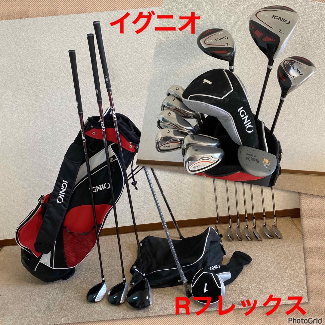 良品 TaylorMade IGNIO メンズゴルフセット 9本 R 右 初心者