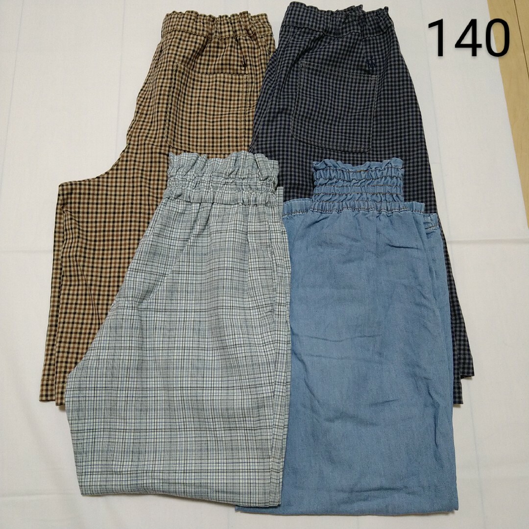 女の子 ボトムス まとめ売り 4点 140 ユニクロ ジーユー キッズ/ベビー/マタニティのキッズ服男の子用(90cm~)(パンツ/スパッツ)の商品写真