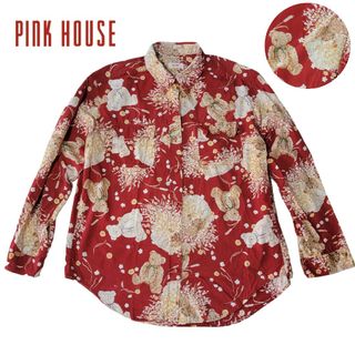 ピンクハウス(PINK HOUSE)の【レア】総柄テディベア PINK HOUSE ピンクハウス 長袖シャツ(シャツ/ブラウス(長袖/七分))