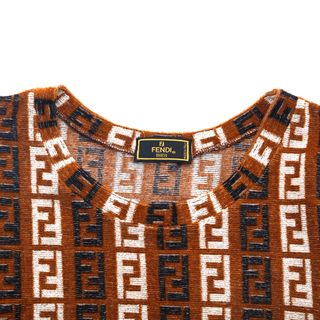 FENDI - フェンディ FENDI ズッカ柄 ノースリーブ パイル地 ワンピース