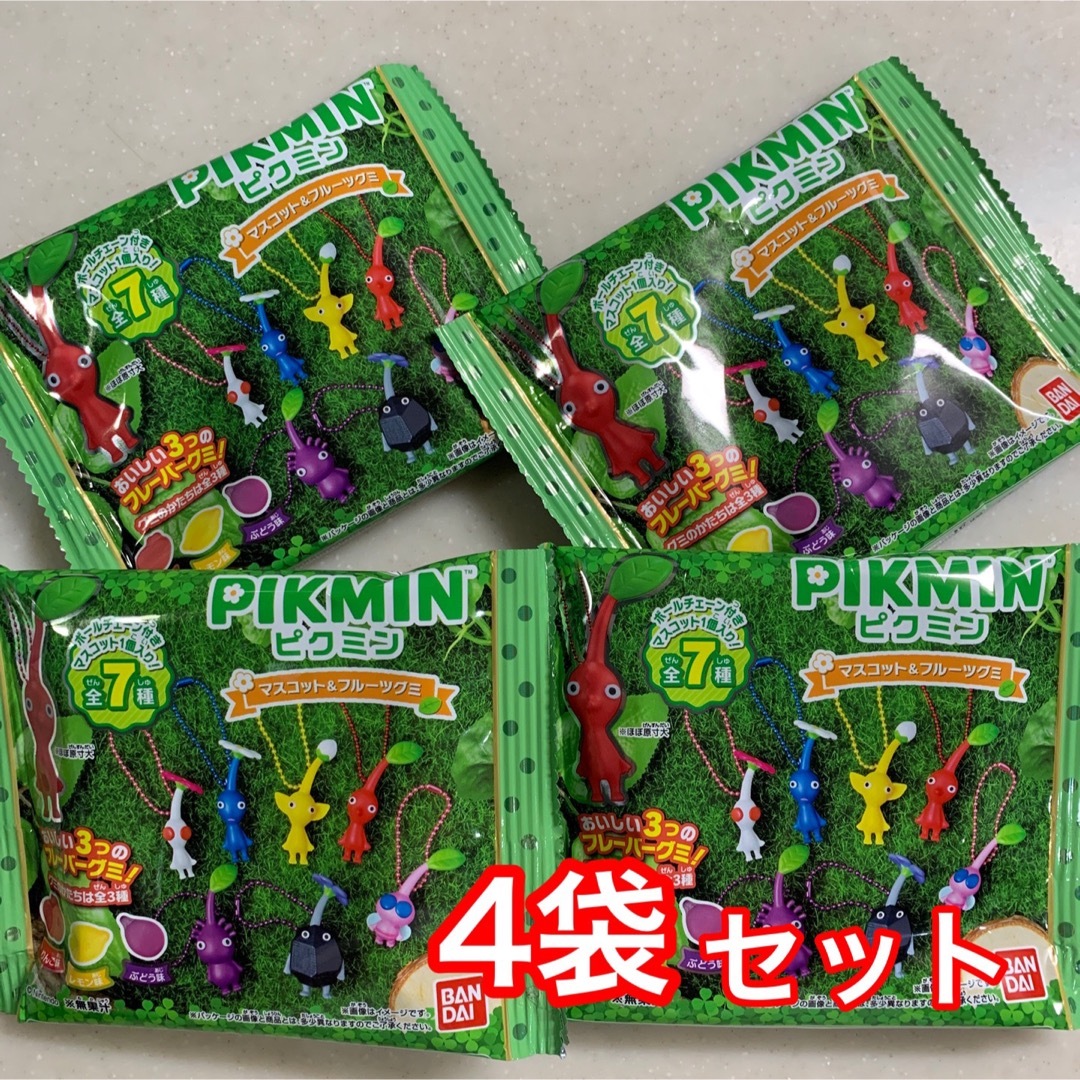 任天堂(ニンテンドウ)の未開封品 PIKMIN ピクミン マスコット&フルーツグミ 4袋セット エンタメ/ホビーのフィギュア(ゲームキャラクター)の商品写真