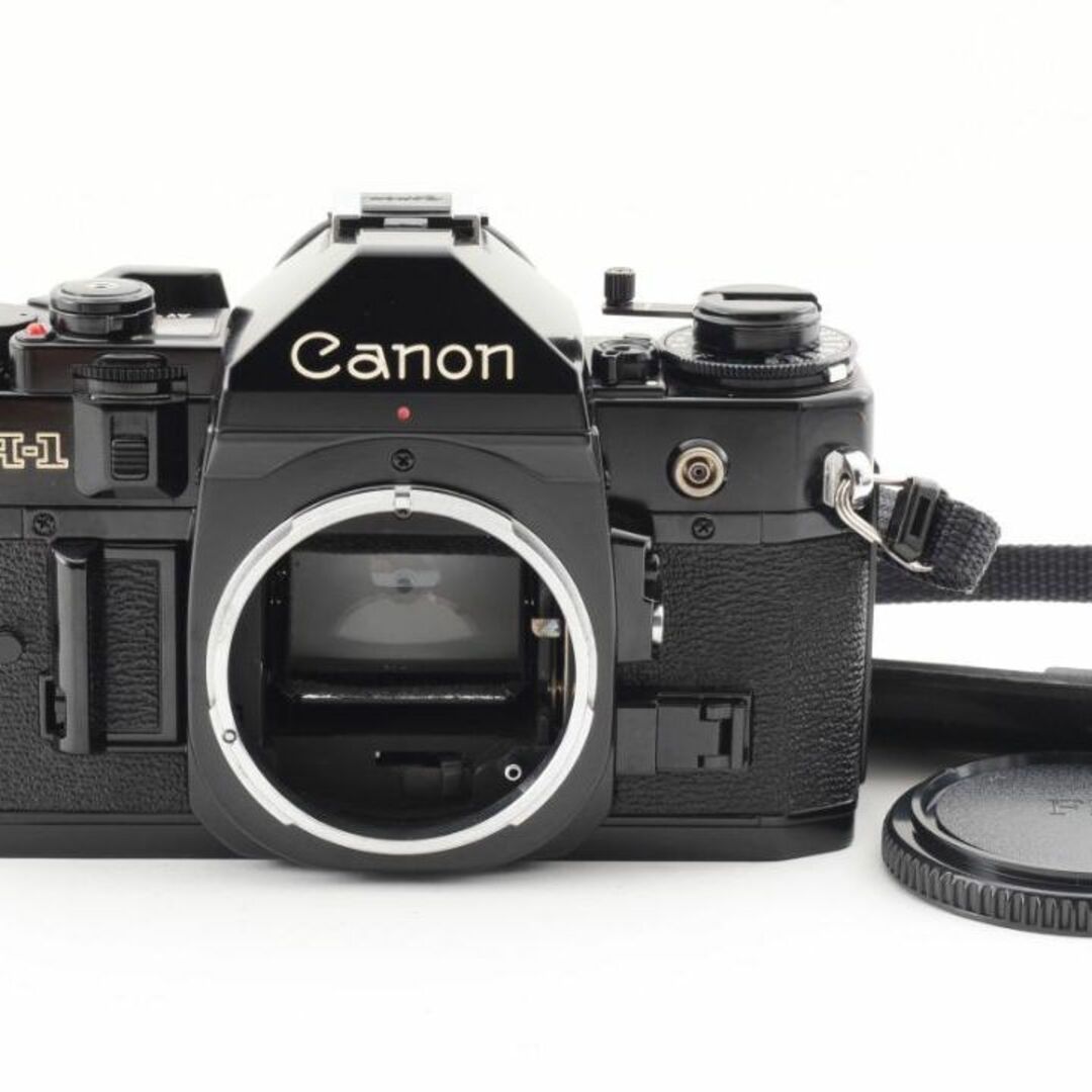美品 CANON A-1 ブラック フィルムカメラ　モルト新品交換済　Y695