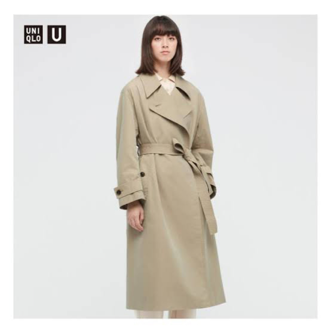 ユニクロ ユー トレンチコート UNIQLO U カーキ Lサイズ www