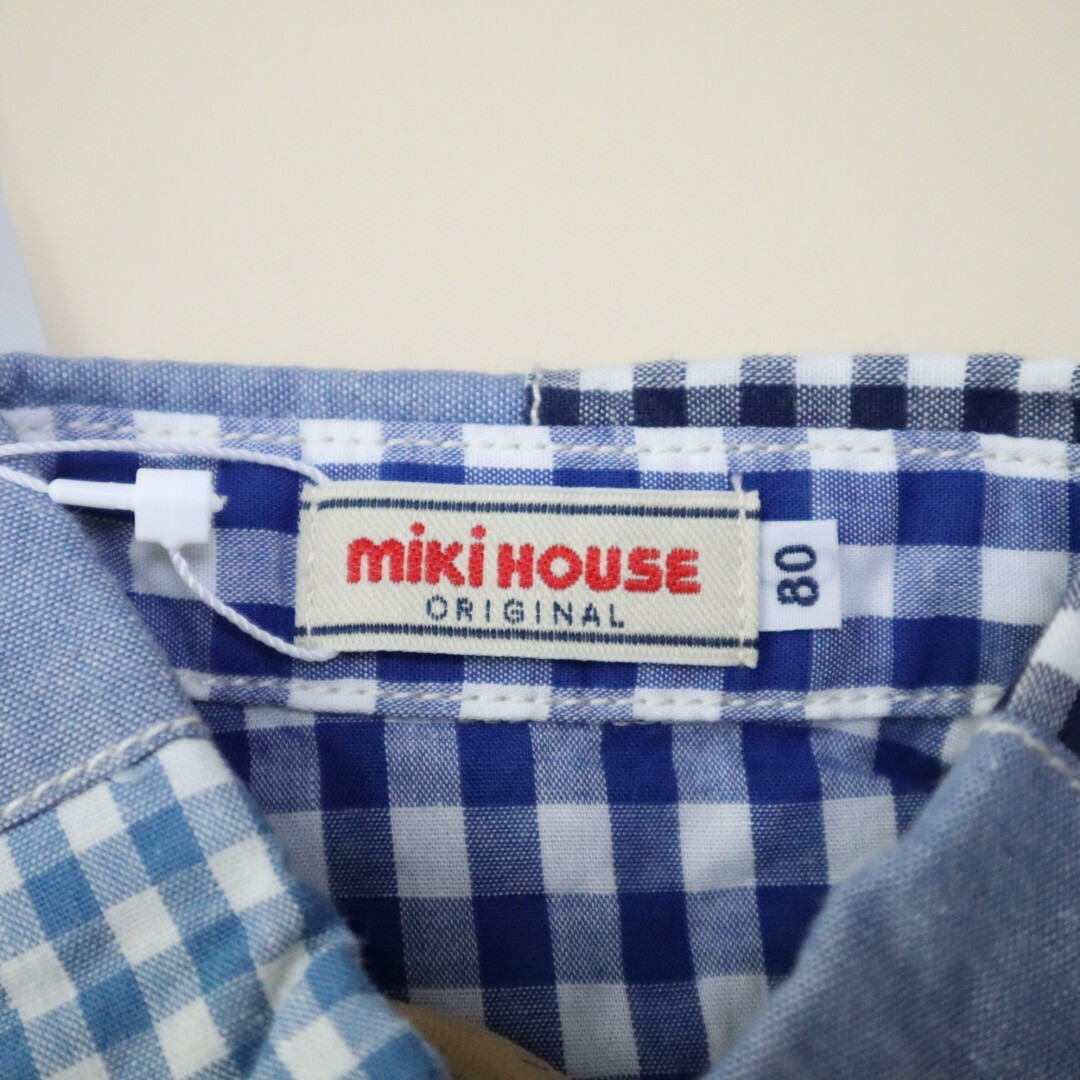 mikihouse(ミキハウス)の＊新品＊ミキハウス　長袖シャツ　パッチワーク【80】 キッズ/ベビー/マタニティのベビー服(~85cm)(シャツ/カットソー)の商品写真