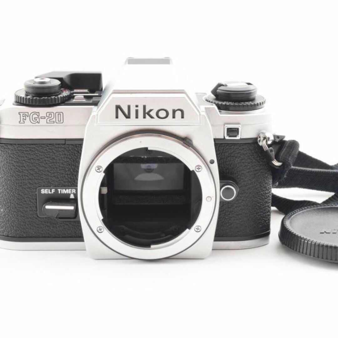 超美品 NIKON FG-20 シルバー　 フィルム　モルト新品交換済 Y905