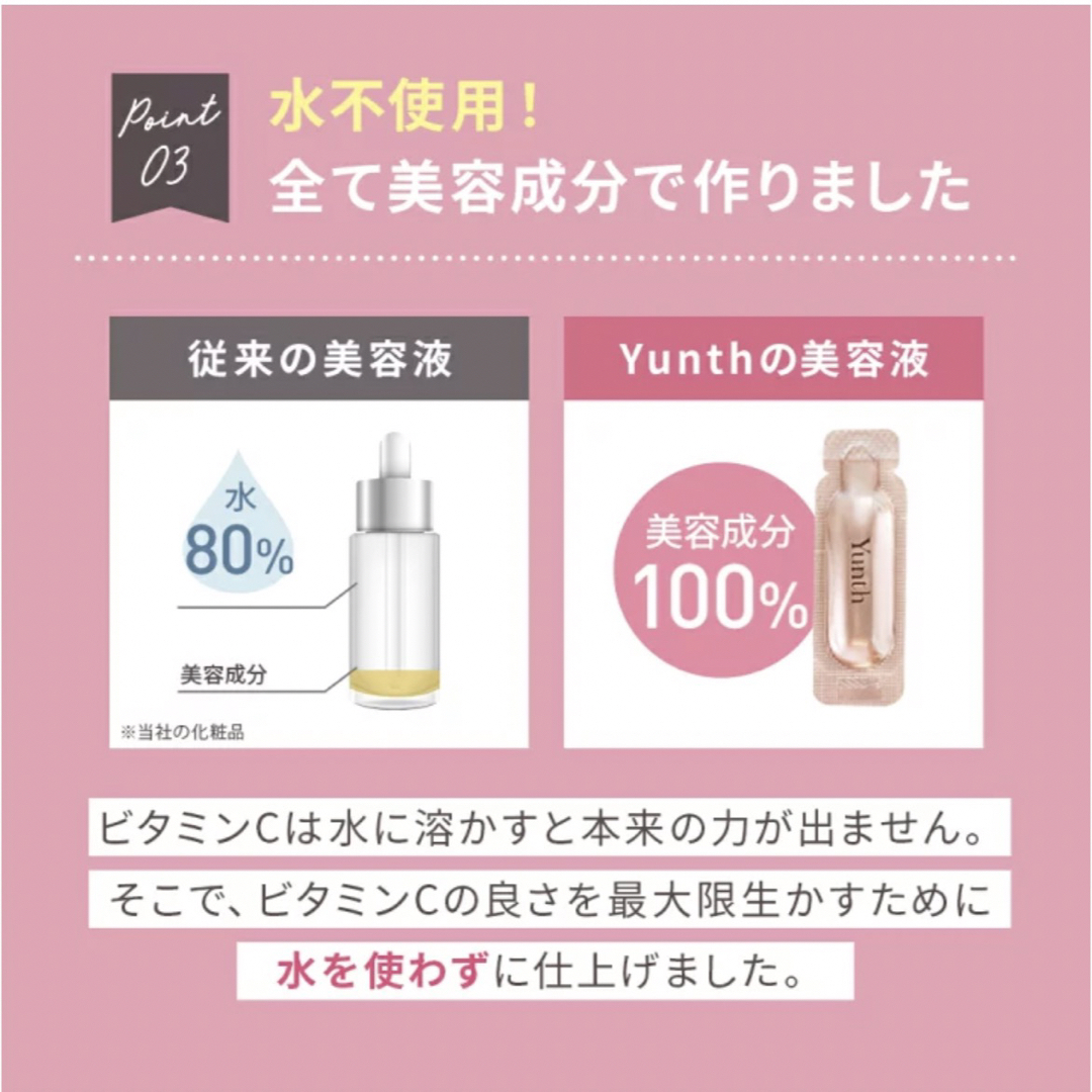 Yunth ユンス　生ビタミンC美容液　7包 コスメ/美容のスキンケア/基礎化粧品(美容液)の商品写真