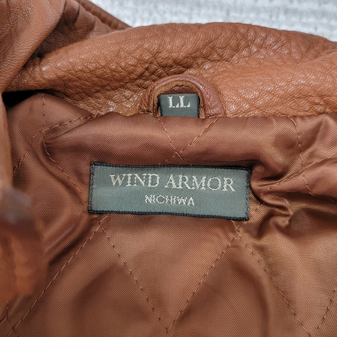 極美品】ニチワ WINDARMOR ウインドアーマー 鹿革 レザージャケット レザージャケット