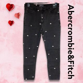 アバクロンビーアンドフィッチ(Abercrombie&Fitch)のAbercrombie&Fitch花刺繍デニム32L新品15号US14(デニム/ジーンズ)