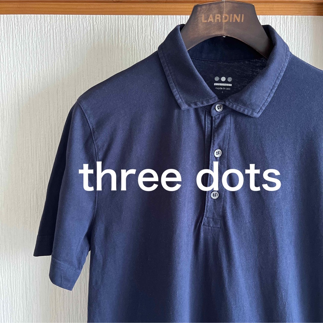 three dots(スリードッツ)のthree dots Patrick sanded jersey ポロシャツ メンズのトップス(ポロシャツ)の商品写真