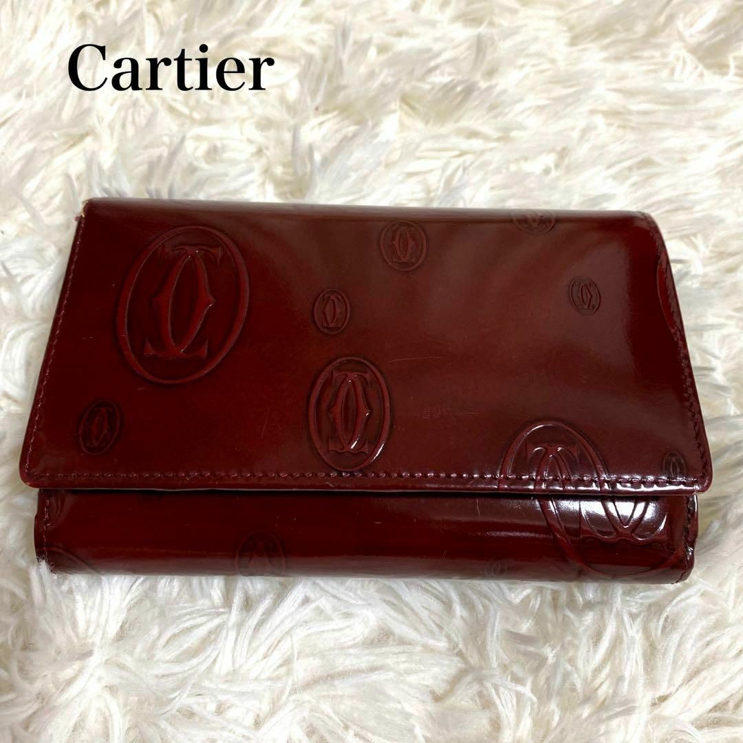 Cartier カルティエ ハッピーバースデー エナメル 二つ折り財布 小銭 ... 【美品】カルティエ カードケース 折り財布 ハッピーバースデー マストライン