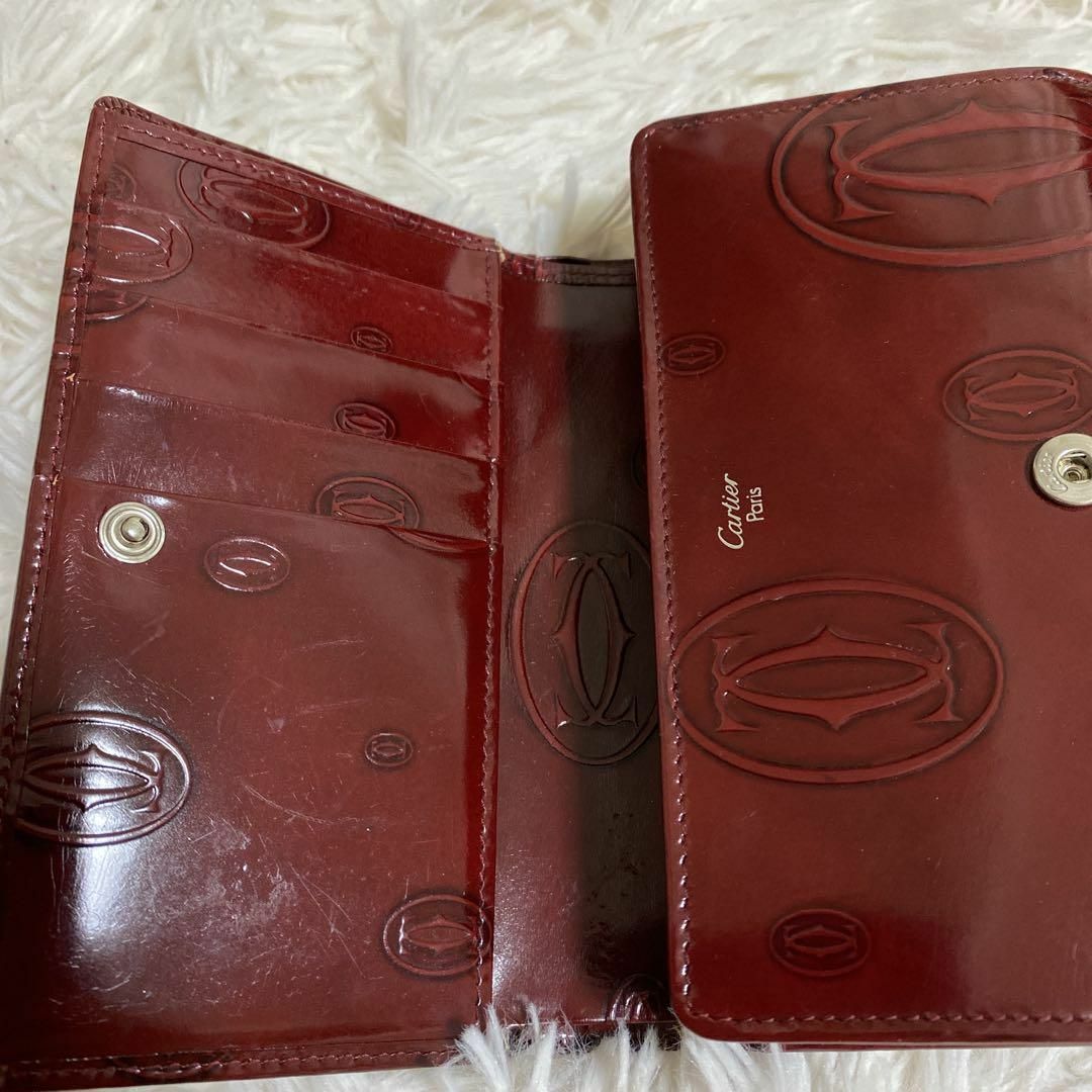 Cartier カルティエ ハッピーバースデー エナメル 二つ折り財布 小銭 ... 【美品】カルティエ カードケース 折り財布 ハッピーバースデー マストライン
