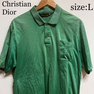 クリスチャンディオール(Christian Dior)の【複数割】クリスチャンディオール　Dior ポロシャツ　緑　グリーン　Lサイズ(ポロシャツ)