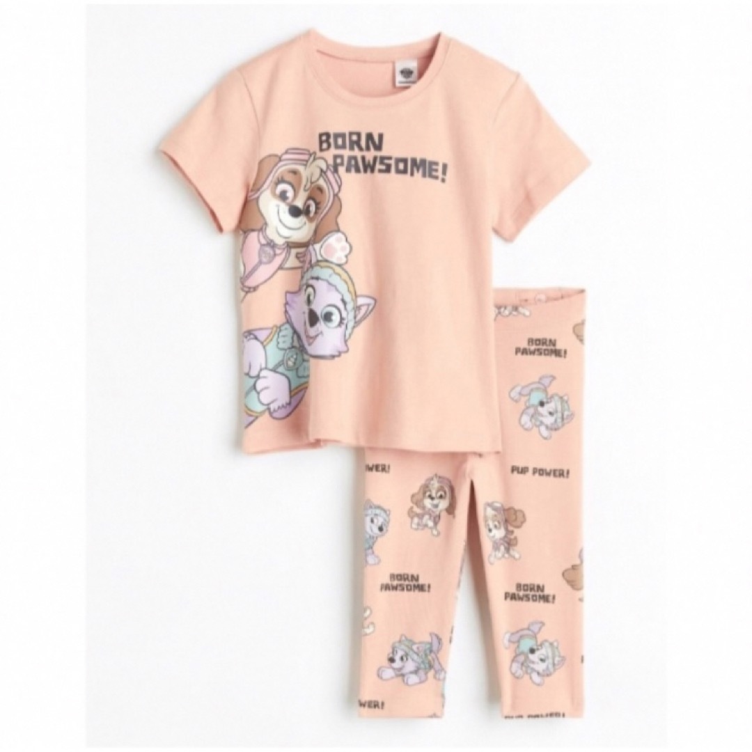 H&M(エイチアンドエム)の未使用h&mパウパトロール半袖Tシャツレギンスセットアップ80cm女の子 キッズ/ベビー/マタニティのベビー服(~85cm)(Ｔシャツ)の商品写真