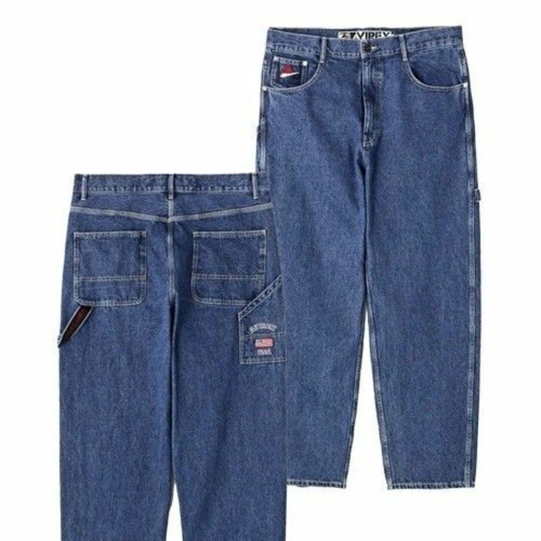 新品 アヴィレックス リビルド バーシティー ペインター デニムパンツ