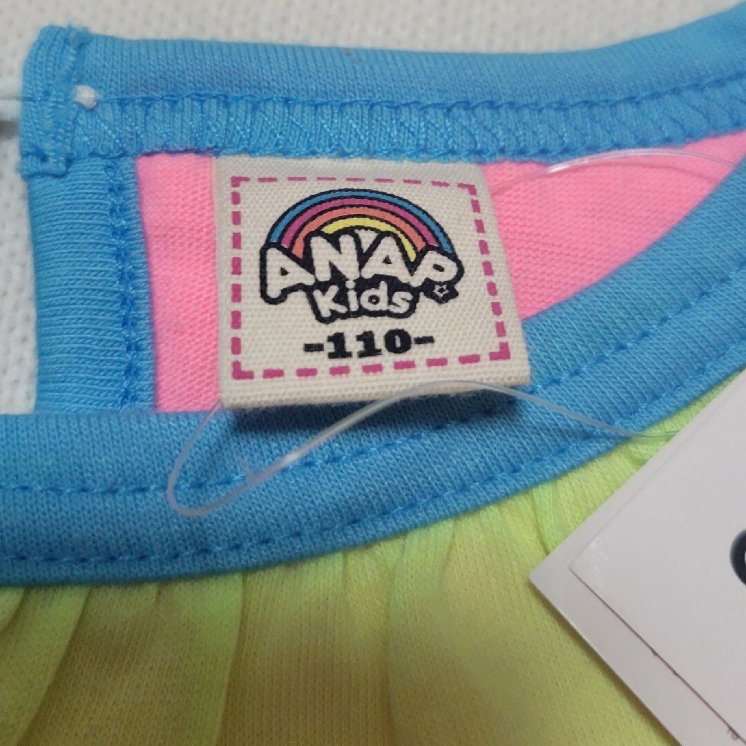 ANAP Kids(アナップキッズ)の【新品】ANAP☆110cm半袖Tシャツ　蛍光ピンク　女の子　アナップキッズ キッズ/ベビー/マタニティのキッズ服女の子用(90cm~)(Tシャツ/カットソー)の商品写真