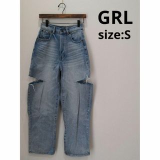 グレイル(GRL)のグレイル GRL サイドカット デニム レディース S ダメージデニム パンツ(デニム/ジーンズ)