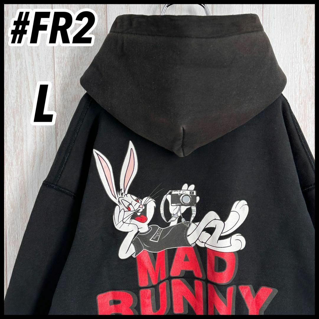 カラーブラックFR2 バッグスバニー MADBUNNY パーカー L サイズ