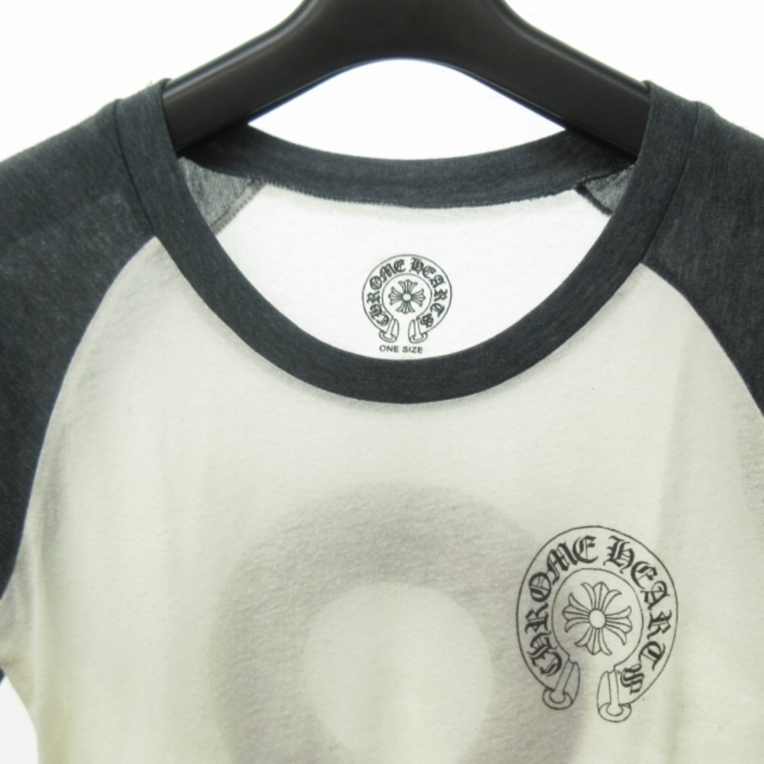 Chrome Hearts(クロムハーツ)のクロムハーツ CHROME HEARTS Ｔシャツ カットソー 五分袖 白  レディースのトップス(Tシャツ(半袖/袖なし))の商品写真