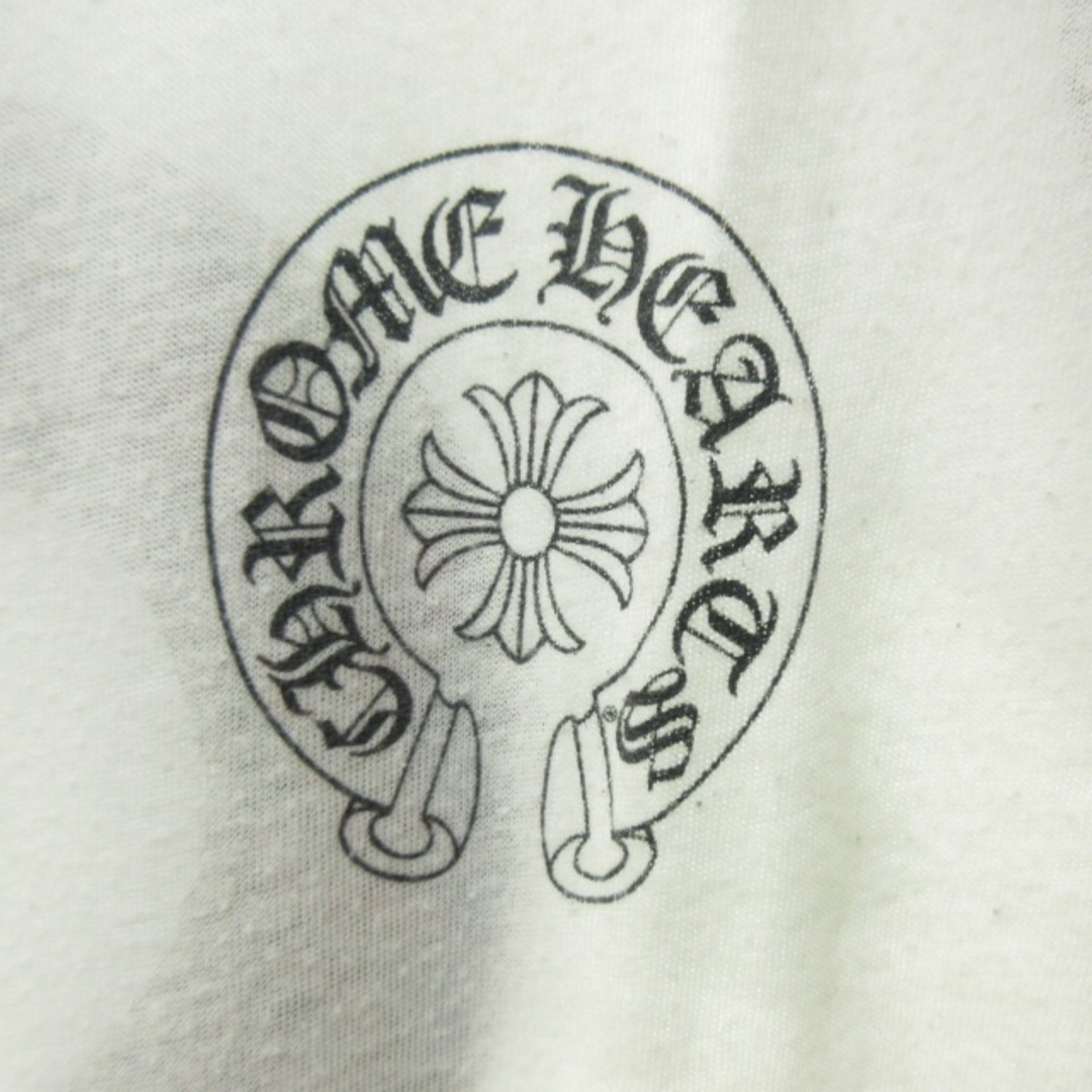 Chrome Hearts(クロムハーツ)のクロムハーツ CHROME HEARTS Ｔシャツ カットソー 五分袖 白  レディースのトップス(Tシャツ(半袖/袖なし))の商品写真