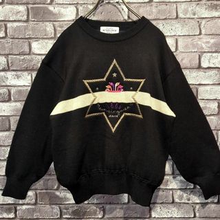 マンシングウェア(Munsingwear)の美品　90s　ヴィンテージ　刺繍ニットセーター　Munsingwear ゴルフ(ニット/セーター)