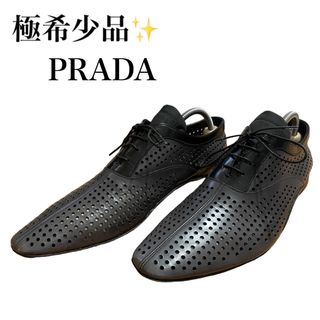 極希少品✨ PRADA プラダ ローファー ビジネスシューズ パンチング 靴-