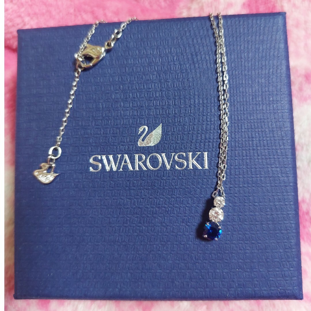 SWAROVSKI ネックレス　ブルー　Blue