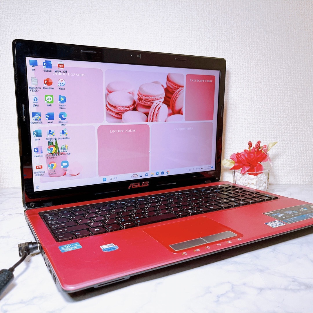 美品✨激かわピンク✨すぐに使えるノートパソコン✨初心者✨win11