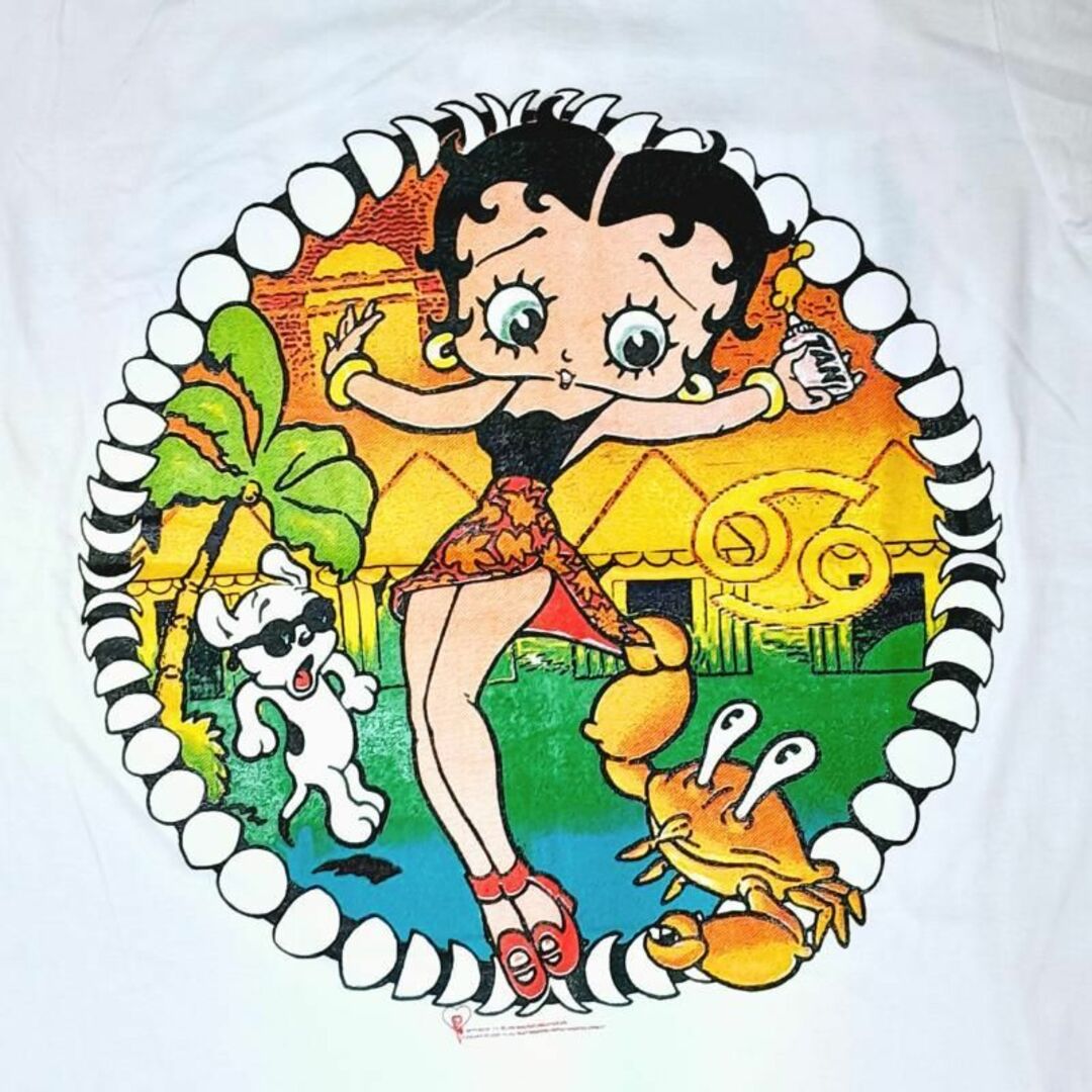 Tシャツ XL BETTY BOOP ベティちゃん ビッグプリント カニ 新品 Tシャツ XL BETTY BOOP ベティちゃん ビッグプリント カニ 新品