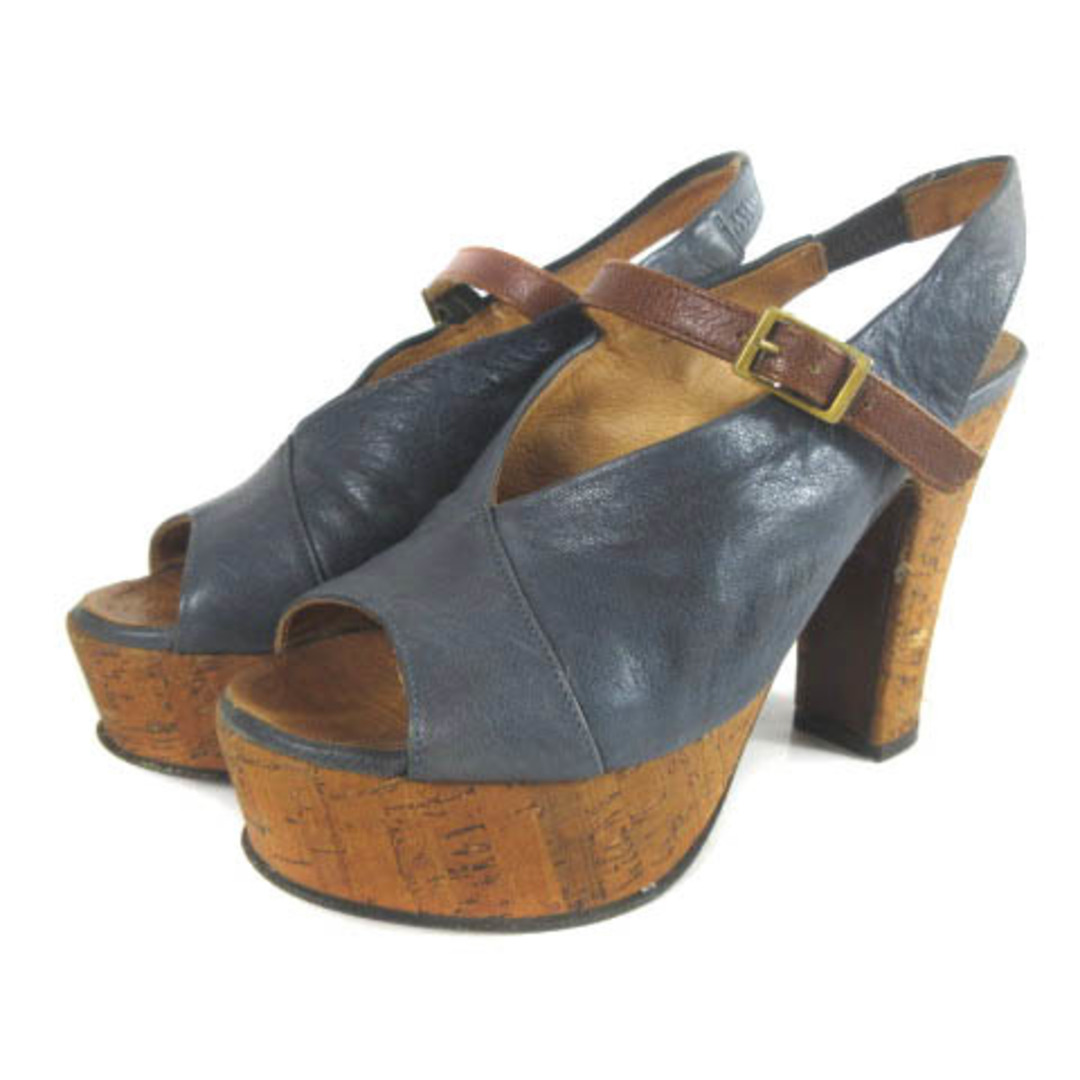 CHIE MIHARA(チエミハラ)のチエミハラ サンダル シューズ コルク ストラップ ブラウン 35 22cm レディースの靴/シューズ(サンダル)の商品写真