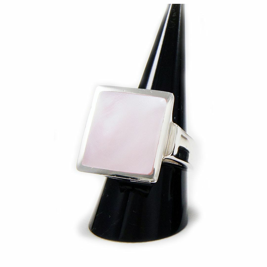 ピンク マザー・オブ・パール シェル 925シルバーリング PR-025PK レディースのアクセサリー(リング(指輪))の商品写真