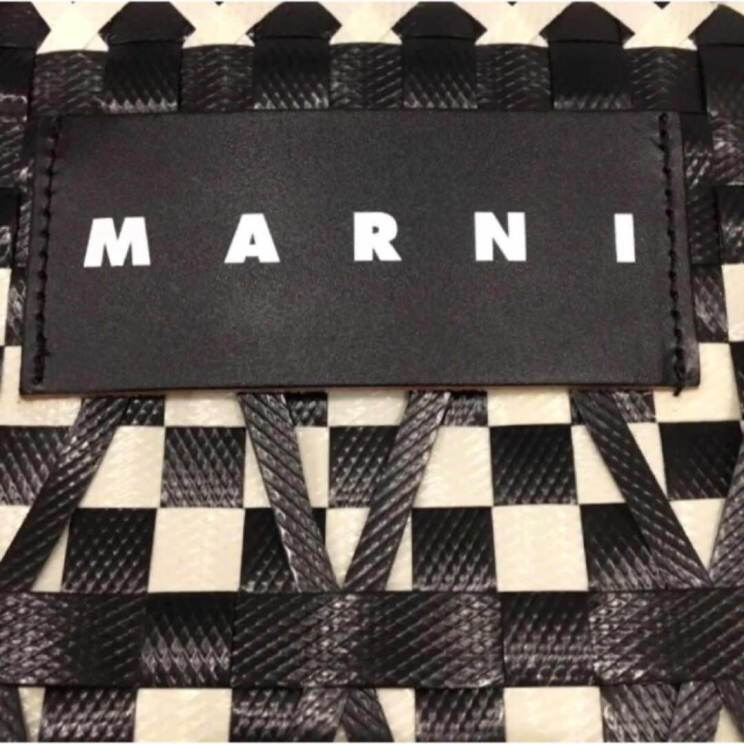 Marni - 新品 マルニマーケット ピクニックバッグ ステンシルバッグ 黒