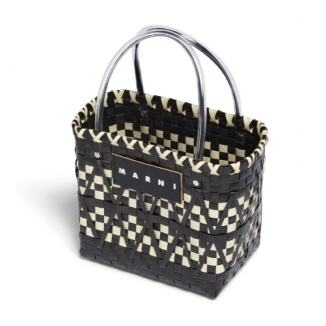 Marni - 新品 マルニマーケット ピクニックバッグ ステンシルバッグ 黒