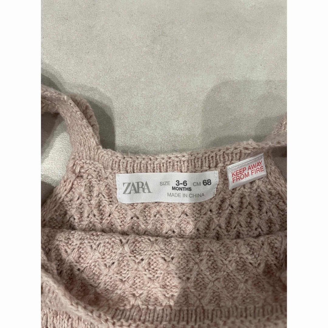 ZARA KIDS(ザラキッズ)のZARAkids ニットロンパース キッズ/ベビー/マタニティのベビー服(~85cm)(ロンパース)の商品写真