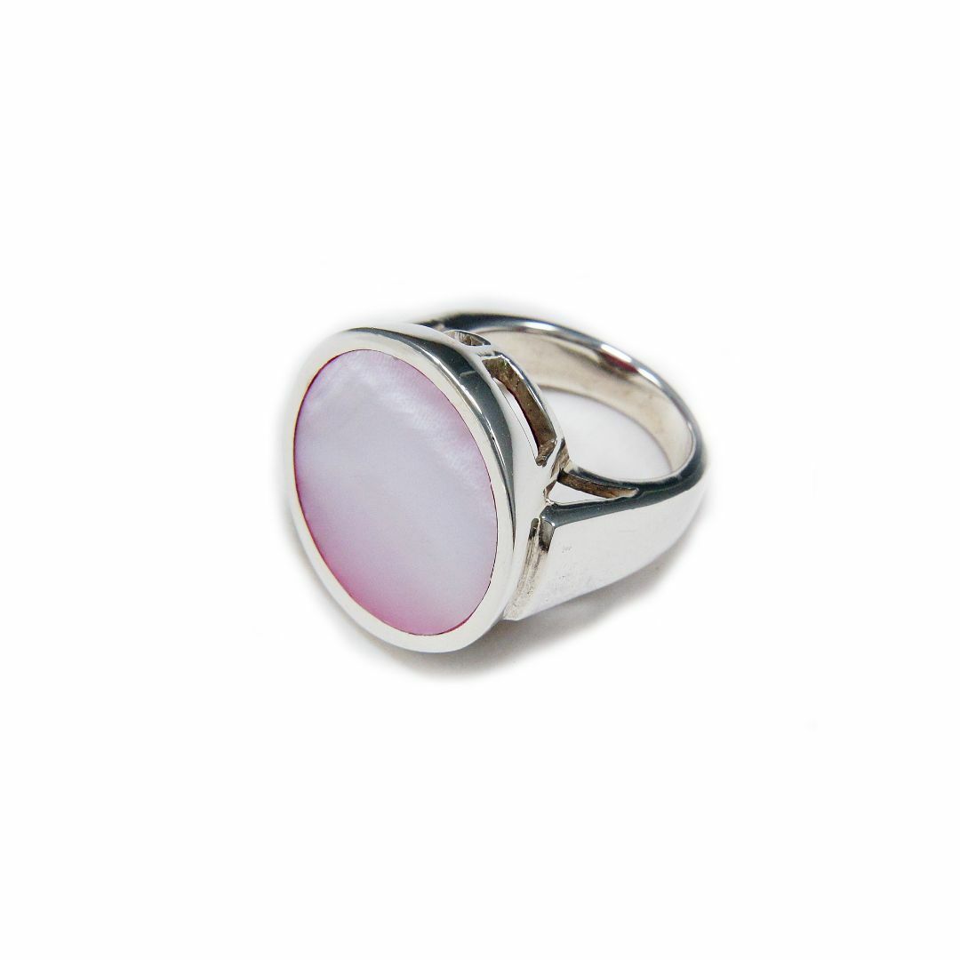 ピンク マザー・オブ・パール シェル 925シルバーリング PR-019PK レディースのアクセサリー(リング(指輪))の商品写真