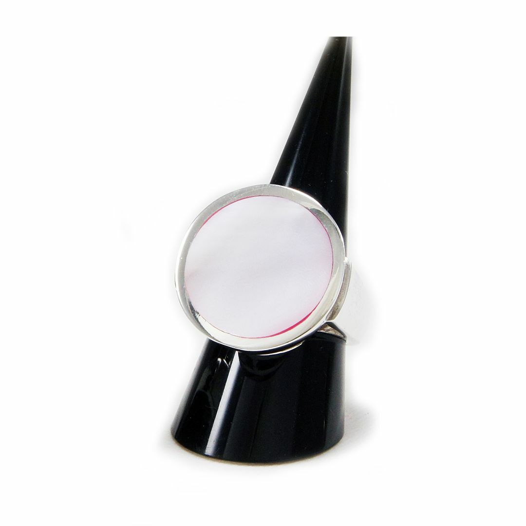 ピンク マザー・オブ・パール シェル 925シルバーリング PR-019PK レディースのアクセサリー(リング(指輪))の商品写真
