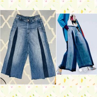 美品 ディーゼル ワイドパンツ 23インチ ガウチョデニム ジーンズ