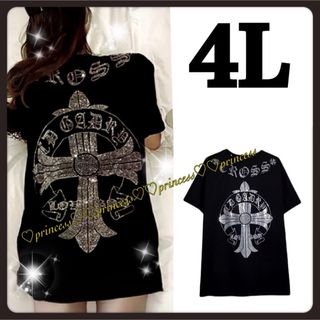 【4L／男女兼用】十字架＊クロス＊半袖Tシャツ＊大きいサイズ＊メンズ＊レディース(Tシャツ(半袖/袖なし))