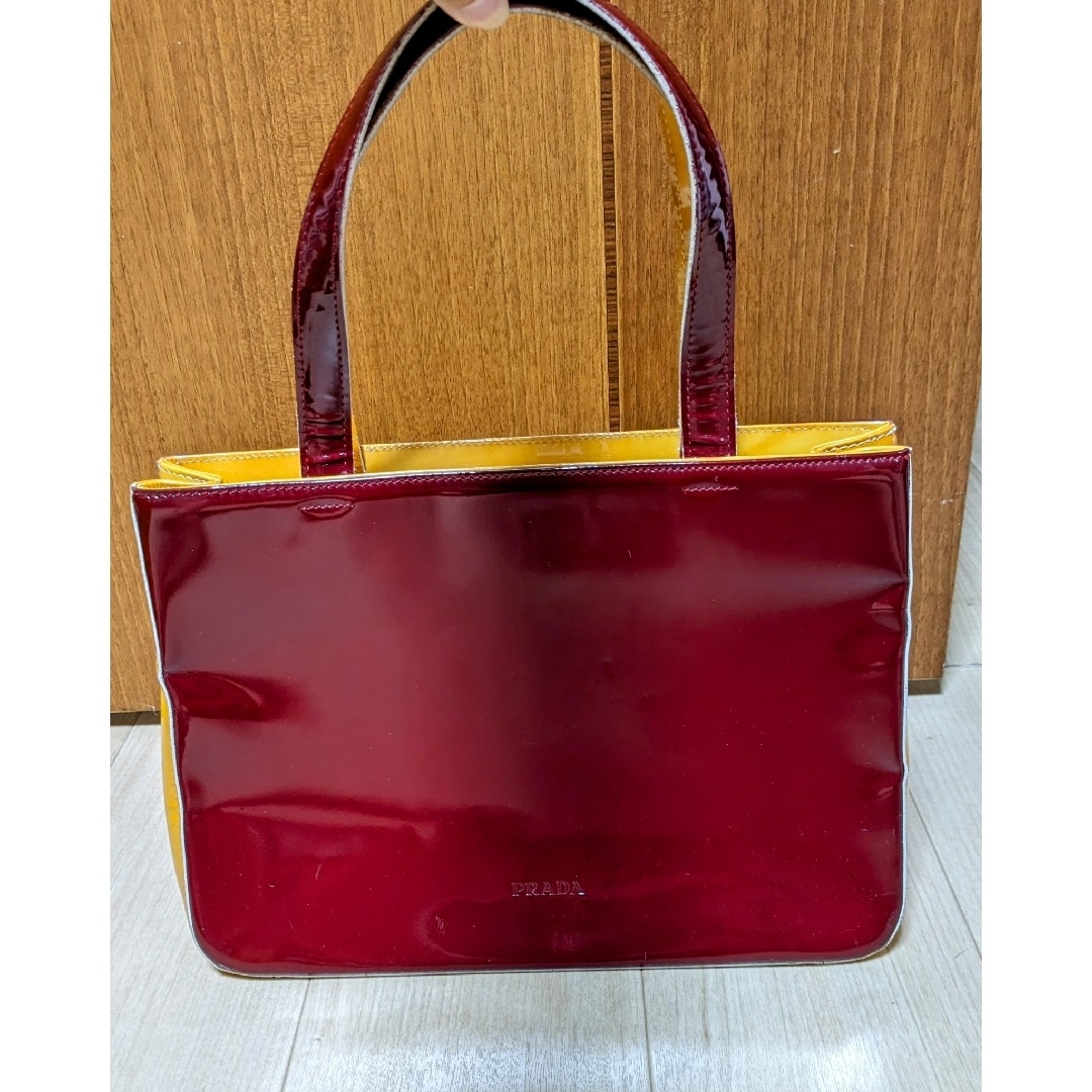 PRADA - PRADAバイカラーエナメルバッグの通販 by 14019's shop