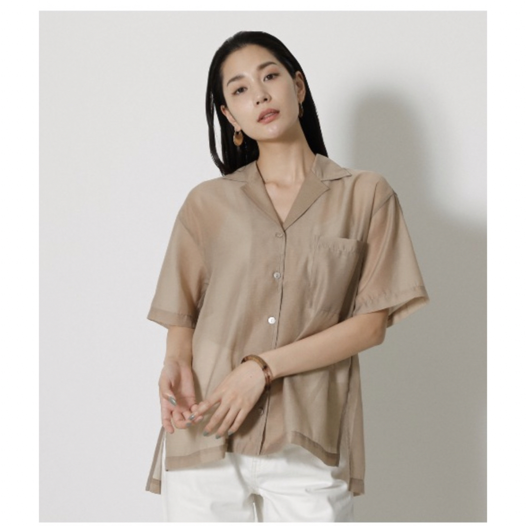 AZUL by moussy(アズールバイマウジー)のAZUL シアーシャツ レディースのトップス(シャツ/ブラウス(半袖/袖なし))の商品写真