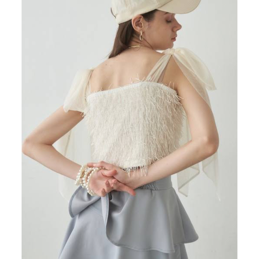 送料0円】 violetta フリンジチュールリボンビスチェ yatesrealty.com