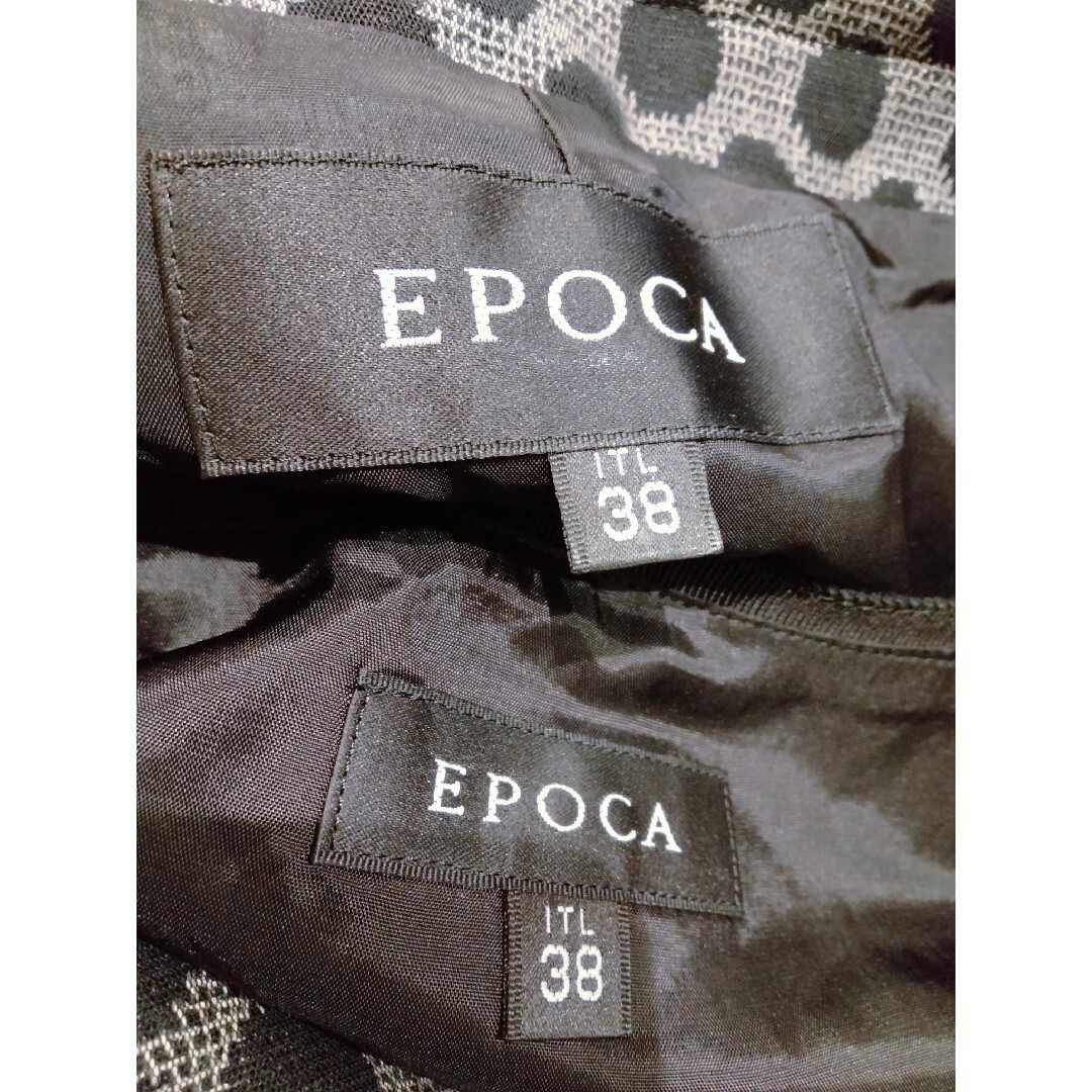 EPOCA(エポカ)のEPOCA　エポカ　ブラック＆グレー　スーツ　38 レディースのフォーマル/ドレス(スーツ)の商品写真