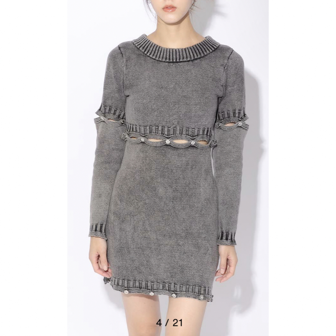 melt the lady button open knit onepiece レディースのワンピース(ロングワンピース/マキシワンピース)の商品写真