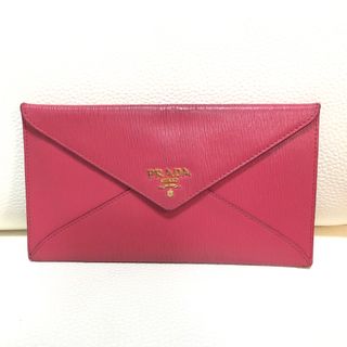 プラダ(PRADA)のPRADA♡プラダ  大人気！レター型長財布　サフィアーノ　ピンク　ウォレット(財布)