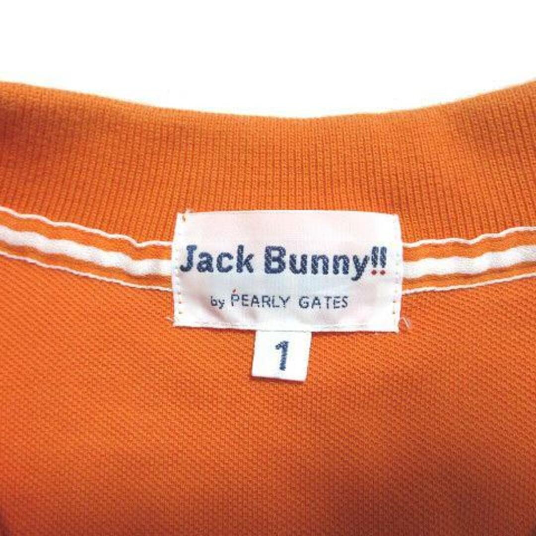 PEARLY GATES(パーリーゲイツ)のパーリーゲイツ ジャックバニー ポロシャツ 半袖 ゴルフ オレンジ 白■GY08 スポーツ/アウトドアのゴルフ(ウエア)の商品写真