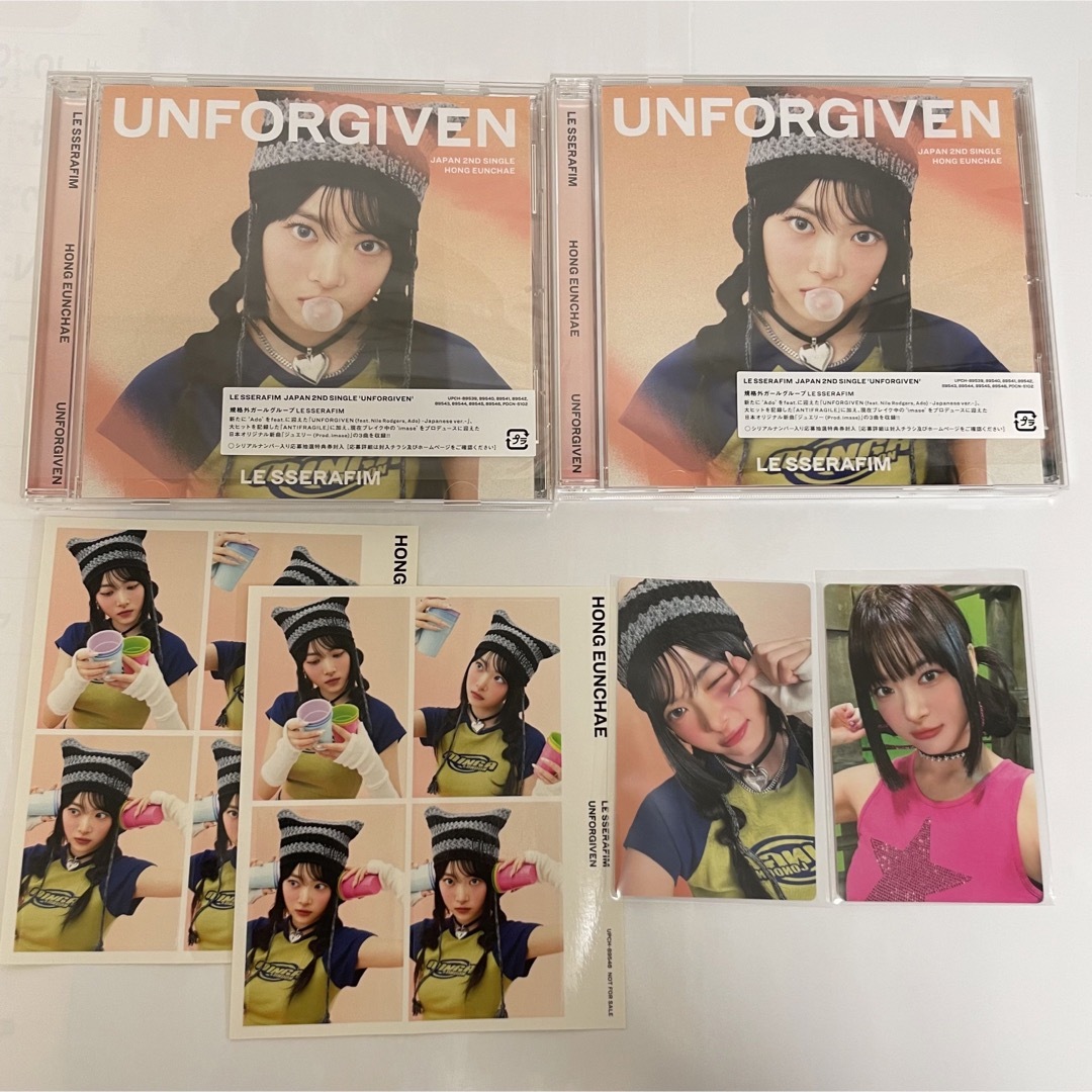 LESSERAFIM UNFORGIVEN jp ソロジャケ ウンチェ セット | フリマアプリ ラクマ
