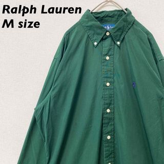 ラルフローレン(Ralph Lauren)のラルフローレン　長袖シャツ　ボタンダウン　無地　カラーポニー　男女兼用　Mサイズ(シャツ)