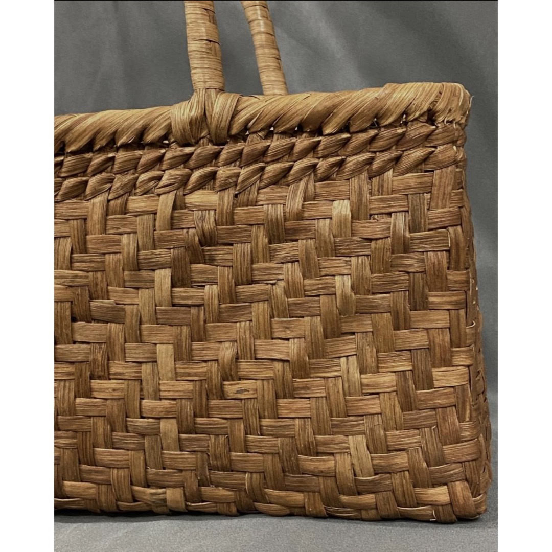白川郷 国産蔓使用 匠の技 職人手編み 網代編み 山葡萄籠バッグ - かご