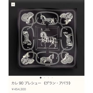 エルメス(Hermes)の【新品未使用】エルメス　マイクパール刺繍　カレ 90 プレシュー グラン・アパラ(スカーフ)