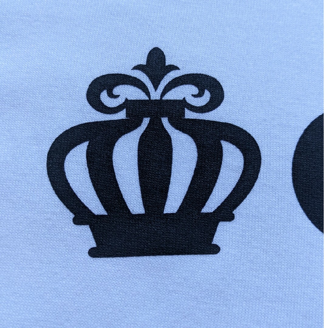 趣味Tシャツ クラウン crown 王冠 長袖 ホワイト