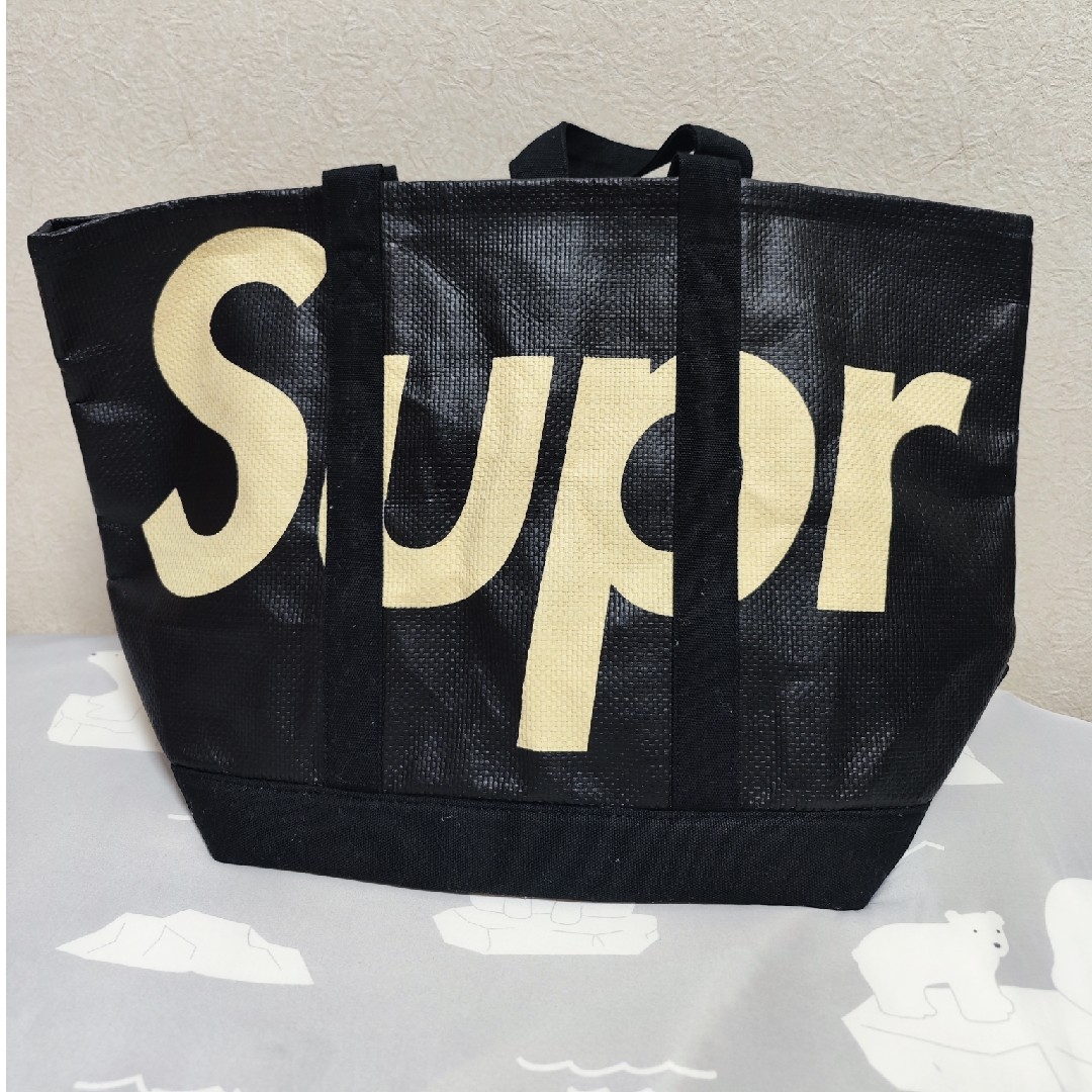 20SS SUPREME Raffia Tote Bag 黒 シュプリーム